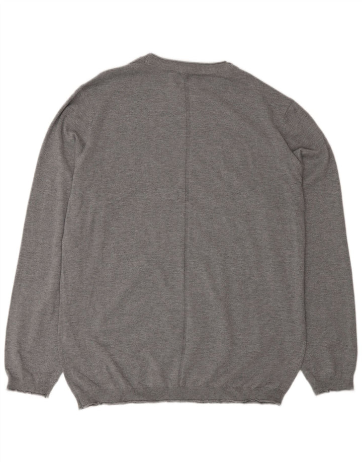 Liu Jo Suéter masculino com gola redonda 3XL algodão cinza
