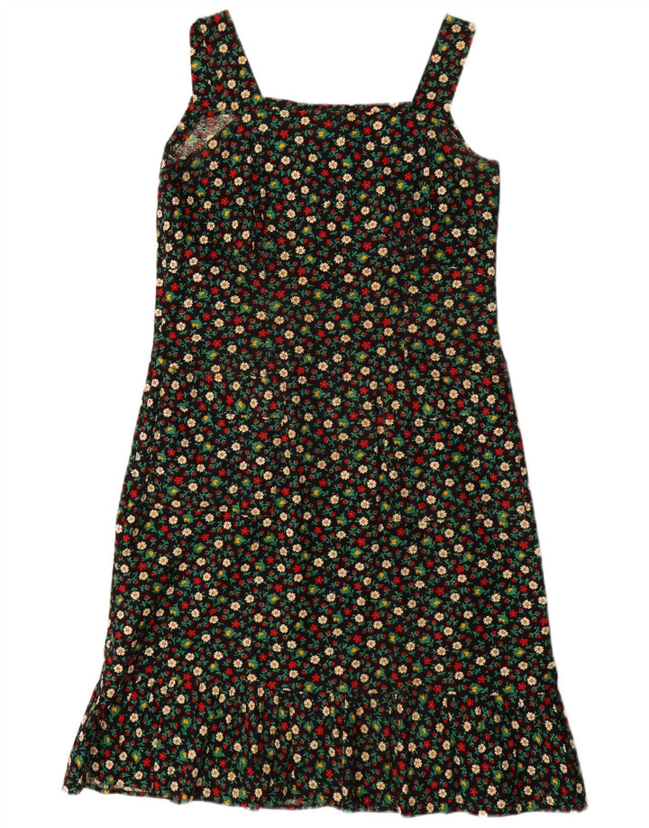 Vestido de verão feminino VINTAGE UK 12 médio floral multicolorido