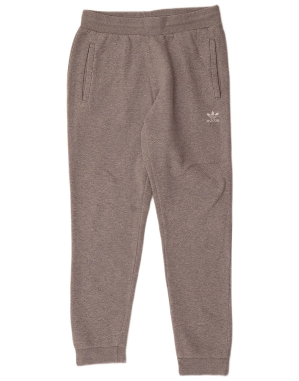 Calça de treino masculina Adidas Joggers cinza médio algodão manchado