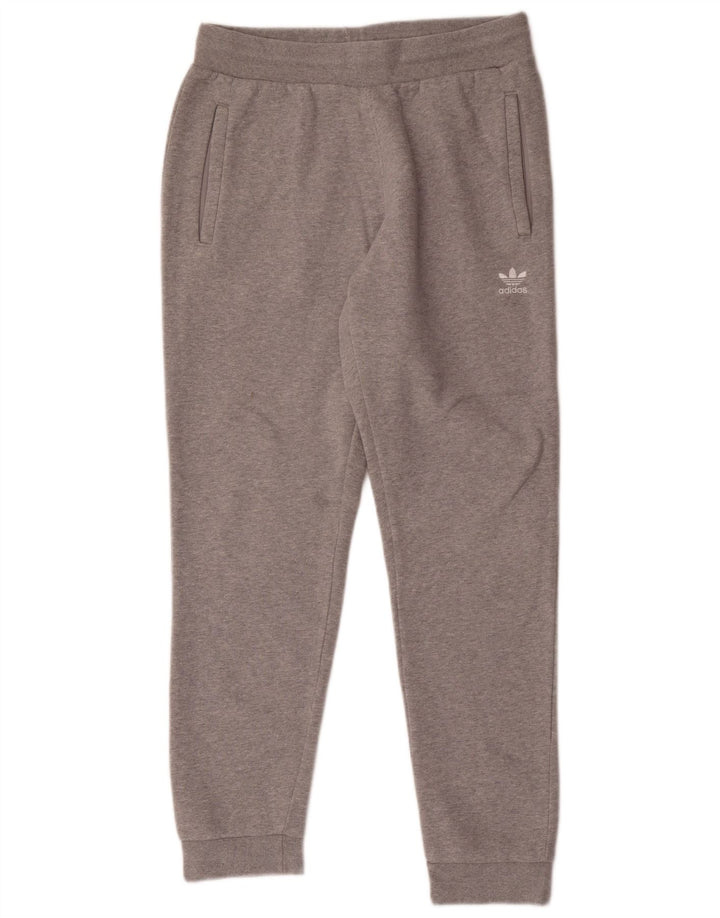 Calça de treino masculina Adidas Joggers cinza médio algodão manchado