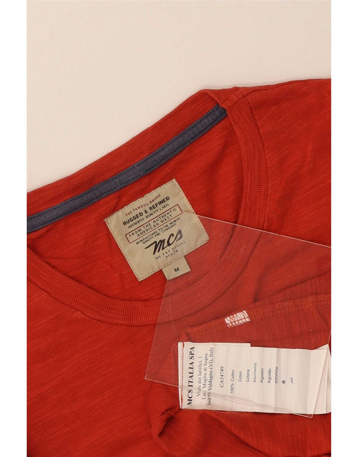 Camiseta gráfica masculina Marlboro Classics Top médio algodão vermelho