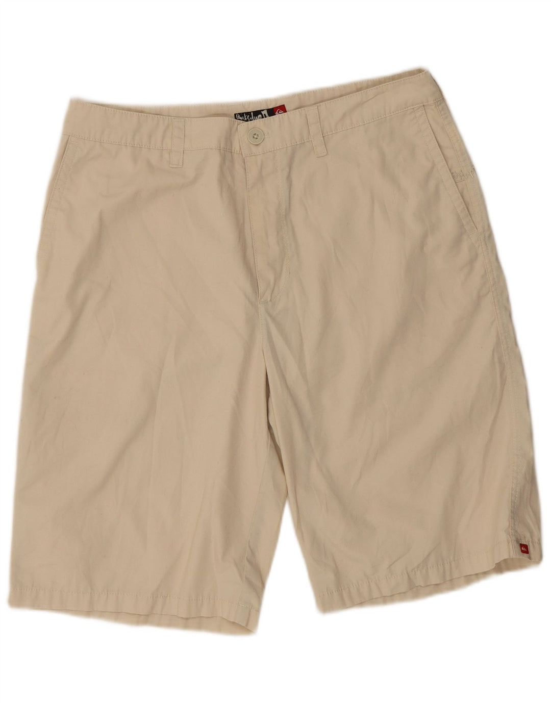 Shorts Chino Masculino Vintage W33 Poliéster Bege Médio