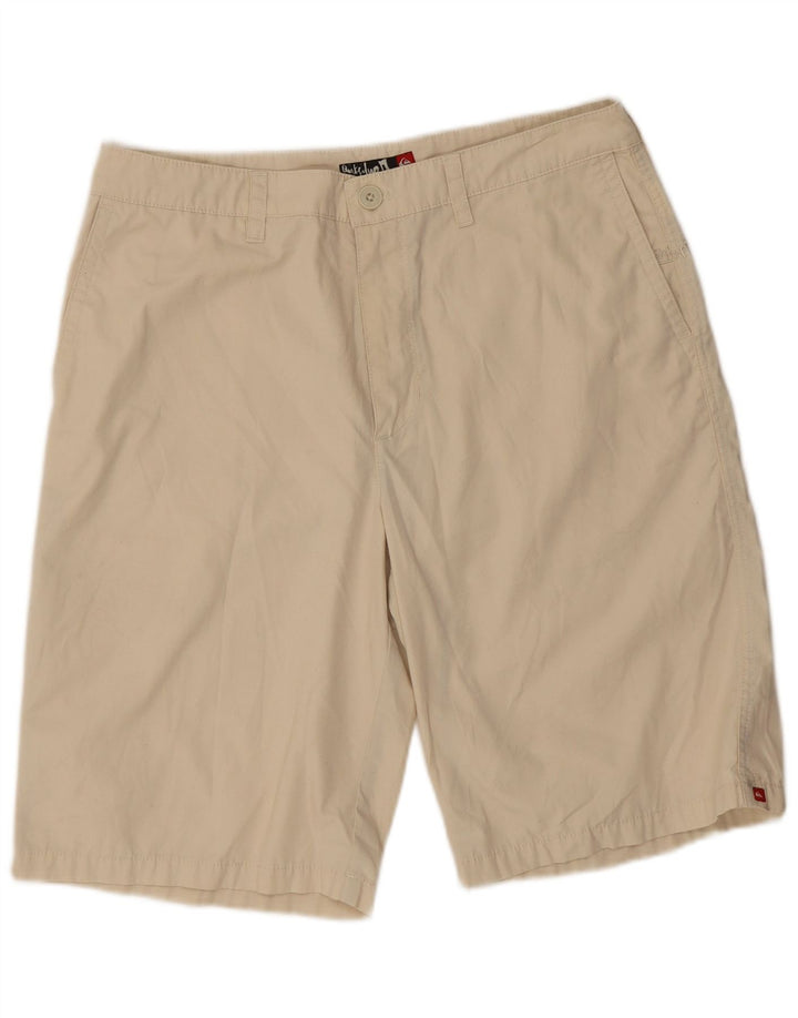 Shorts Chino Masculino Vintage W33 Poliéster Bege Médio