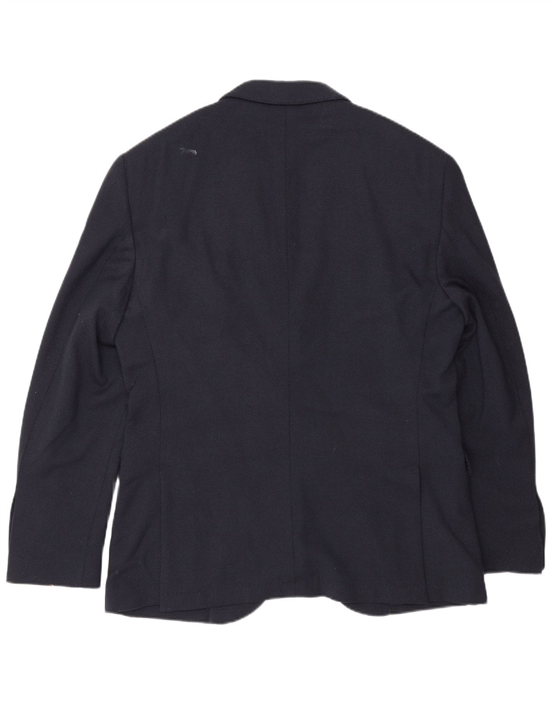Jaqueta blazer masculina Massimo Dutti com 2 botões UE 50 lã azul marinho médio