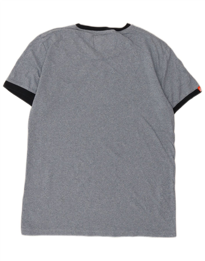 Camiseta masculina Superdry Top grande algodão azul