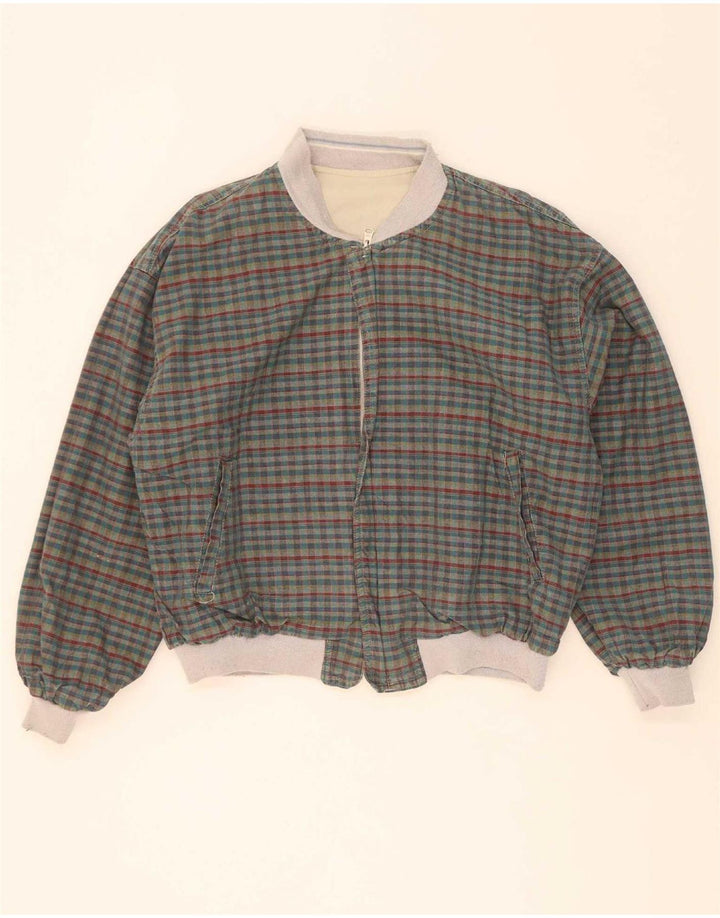 Jaqueta masculina reversível Mash UK 40 grande algodão colorblock bege