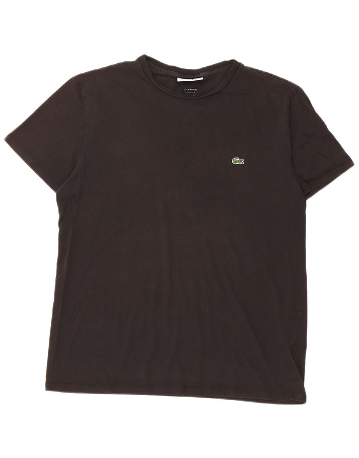 Camiseta masculina Lacoste Top médio algodão preto