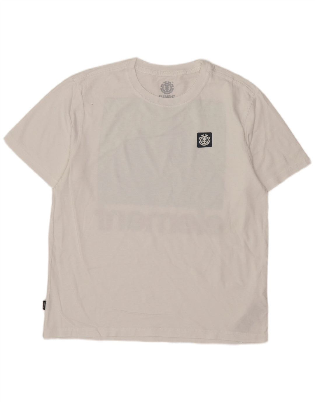 Camiseta masculina Element Regular Fit com estampa gráfica pequena de algodão branco