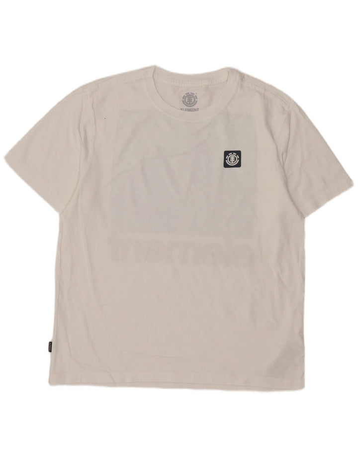 Camiseta masculina Element Regular Fit com estampa gráfica pequena de algodão branco