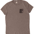 Jack Wills Camiseta masculina gráfica top pequeno algodão manchado cinza