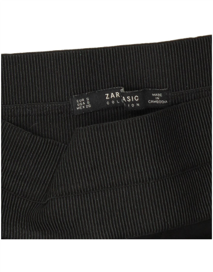Leggings femininas Zara UK 10 pequenas listras pretas