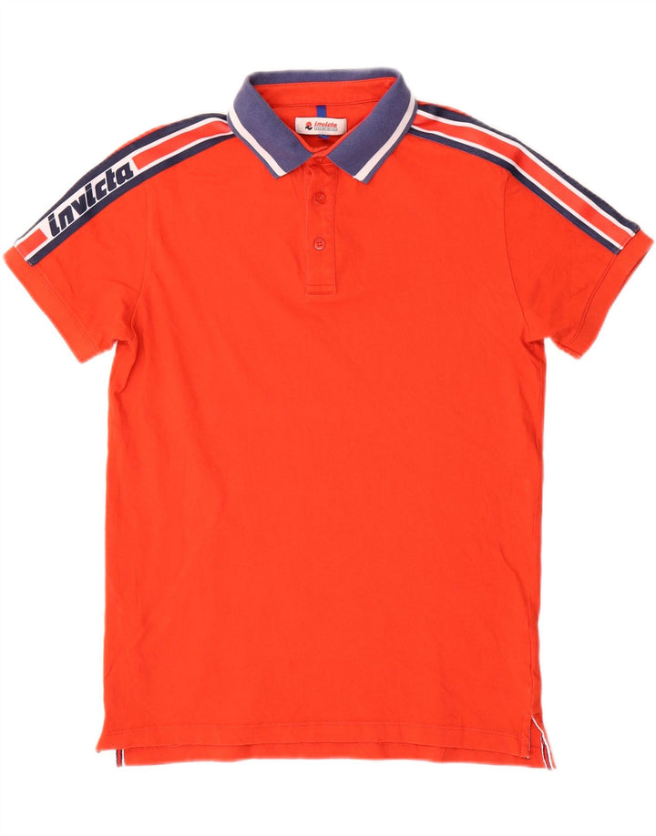 Camisa polo masculina Invicta gráfica pequena vermelha de algodão colorblock