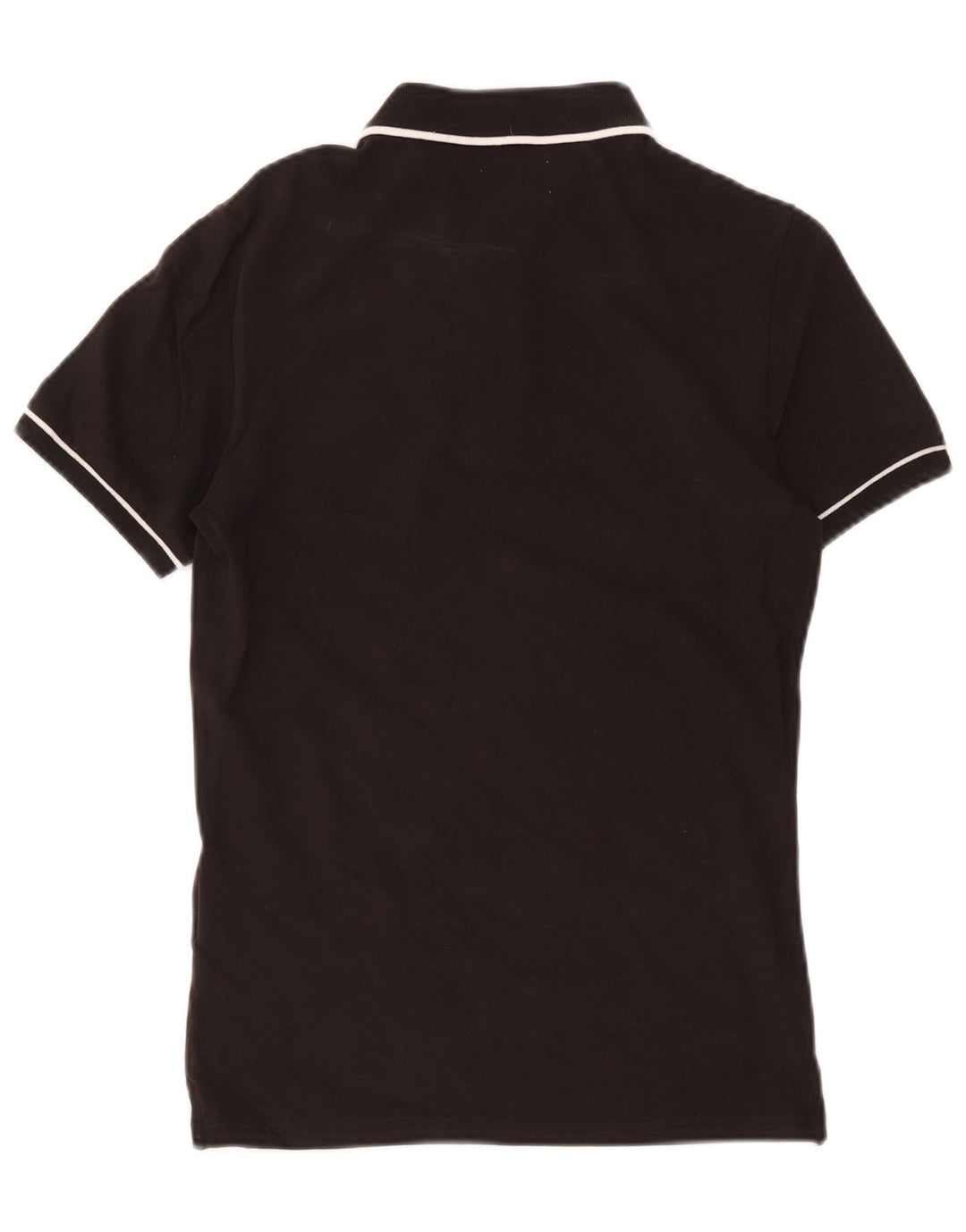Camisa polo masculina Calvin Klein Jeans pequena de algodão preto