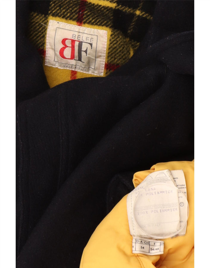 Belfe Masculino Pea Coat IT 54 2XL Lã Azul Marinho