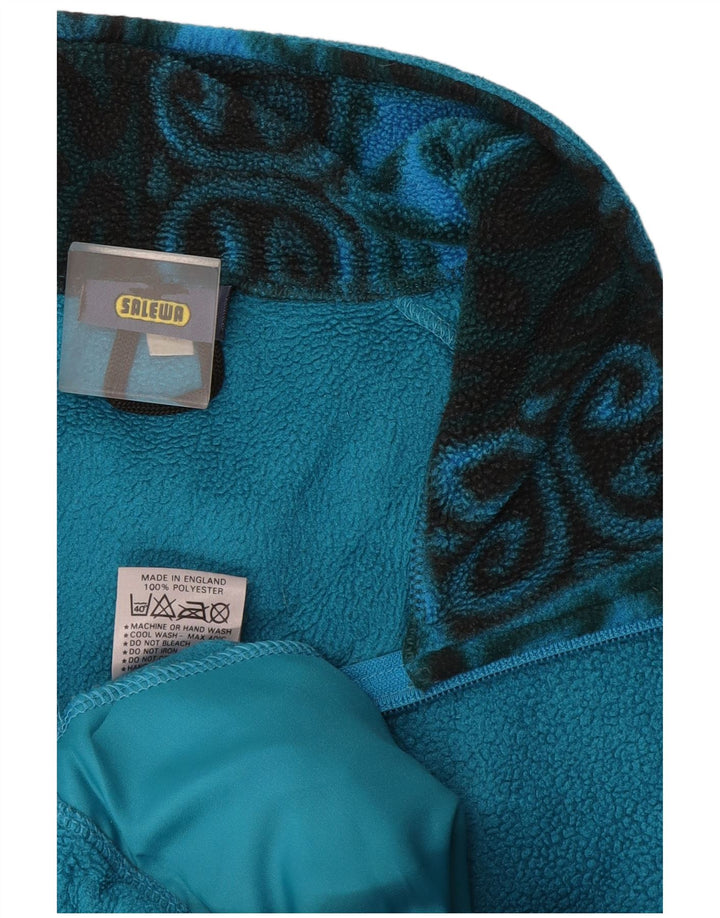 Jaqueta de lã masculina SALEWA UK 42 XL poliéster geométrico azul