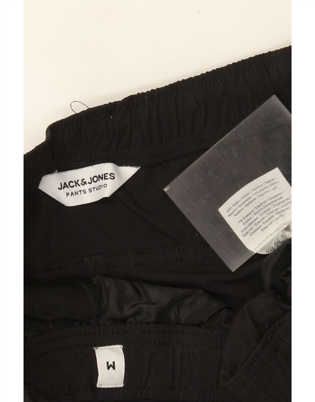JACK & JONES Mens Joggers Cargo Calças Médias W32 L28 Nylon Preto