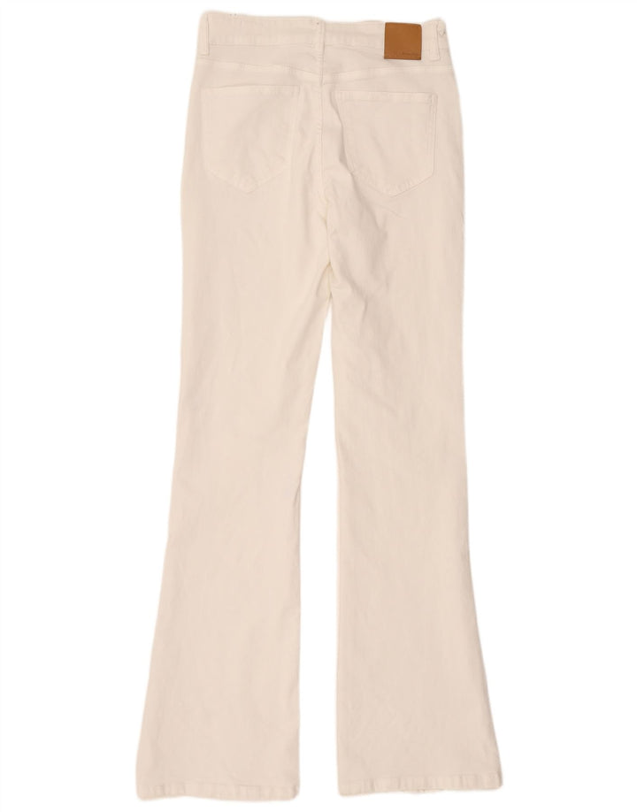 Jeans Bootcut feminino Massimo Dutti EU 40 médio W30 L34 algodão branco