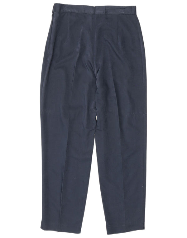 Calça feminina vintage cônica cortada IT 42 médio W26 L25 azul marinho