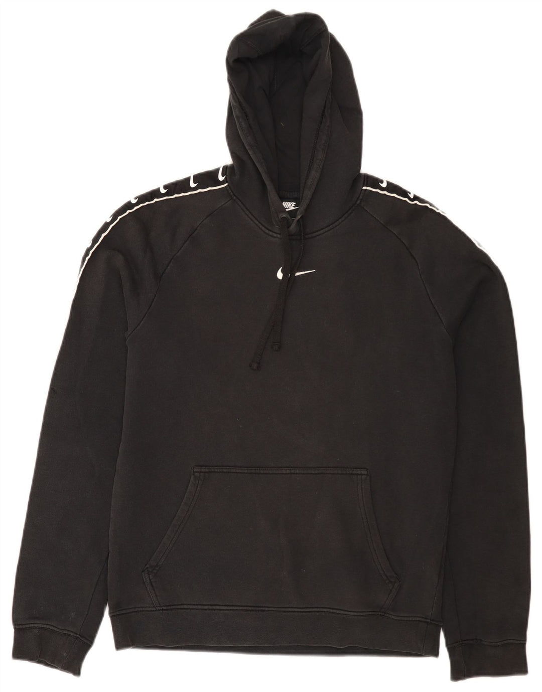 Jumper com capuz gráfico masculino Nike pequeno algodão preto