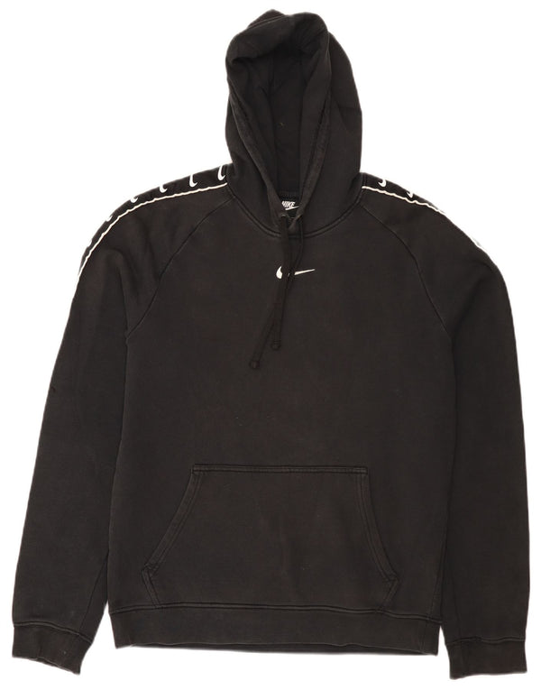 Nike Mens Graphic Hoodie Jumper Small Black Cotton