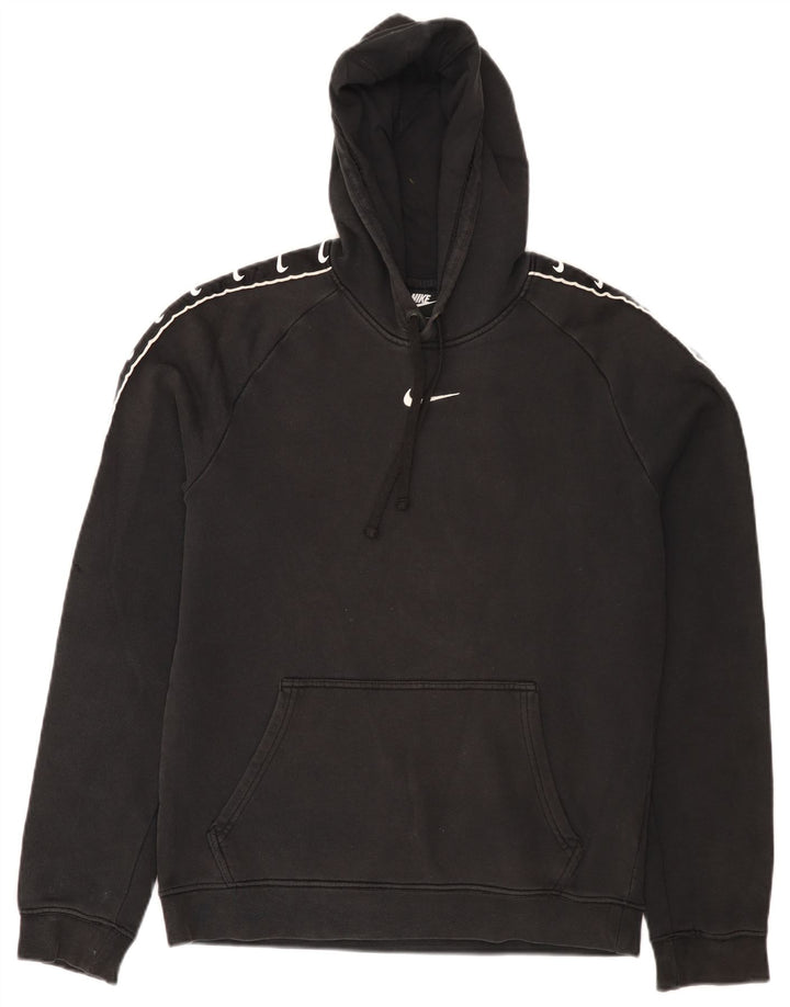 Jumper com capuz gráfico masculino Nike pequeno algodão preto