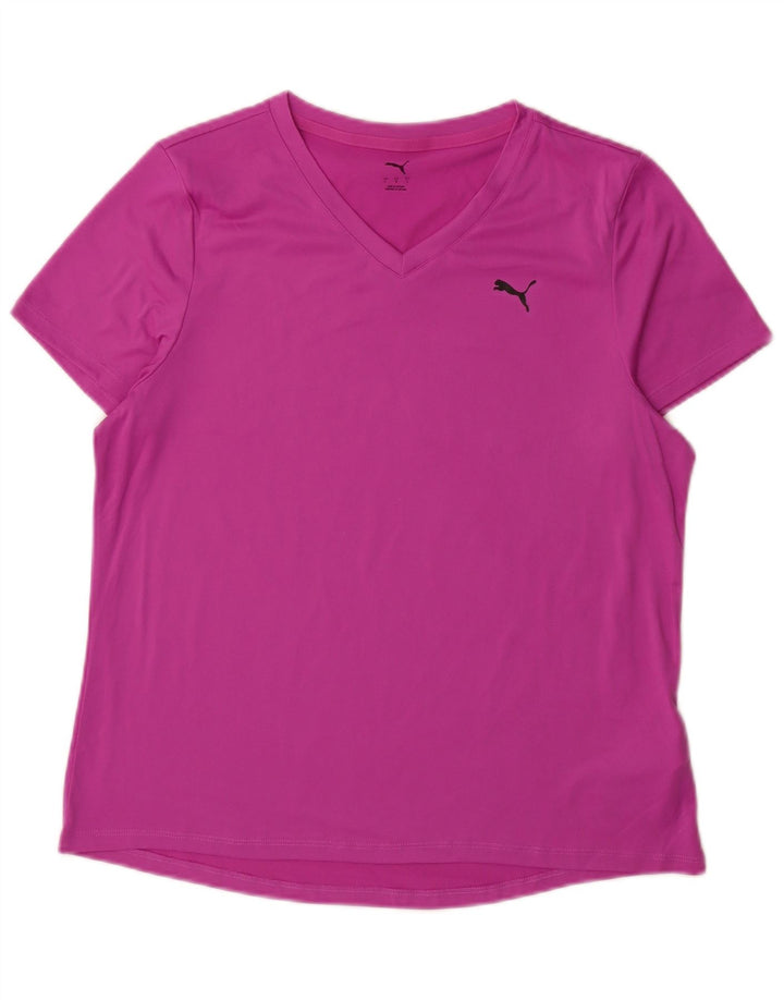 Camiseta feminina Puma UK 16 grande poliéster rosa