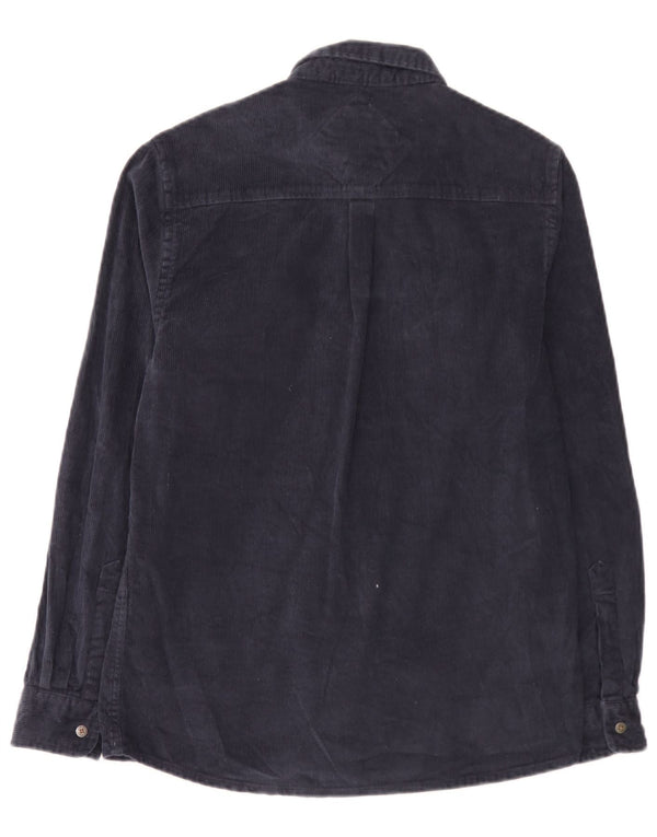 Camisa masculina de veludo Saltrock pequena azul marinho algodão