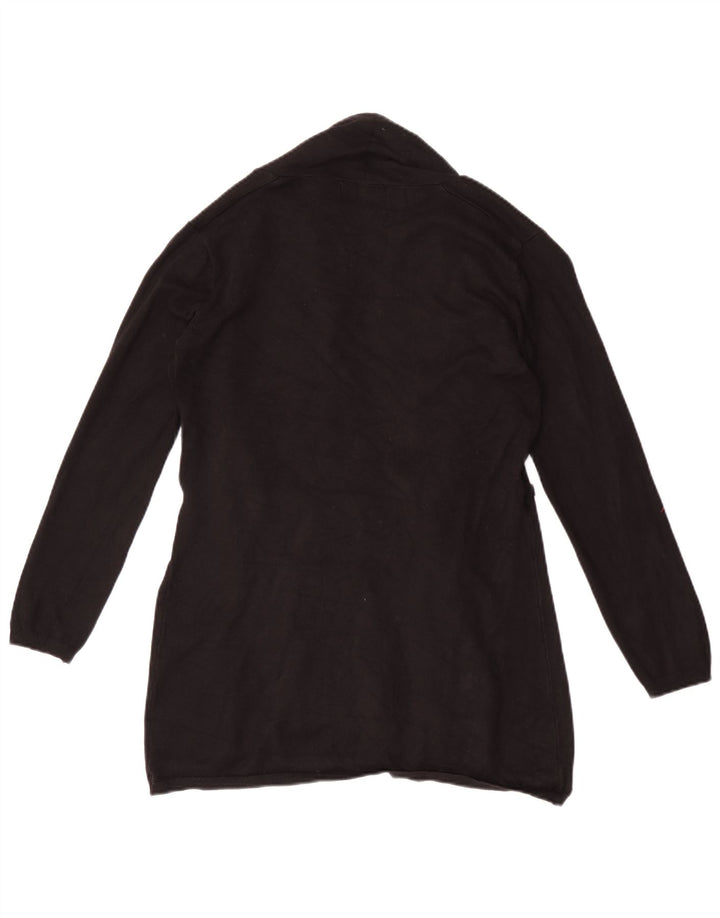 Suéter cardigã aberto feminino Zara Reino Unido 12 viscose preta média