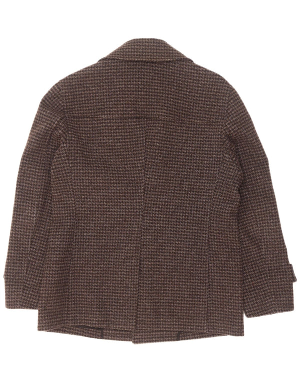 Casaco masculino vintage Pea IT 54 XL cinza Houndstooth lã