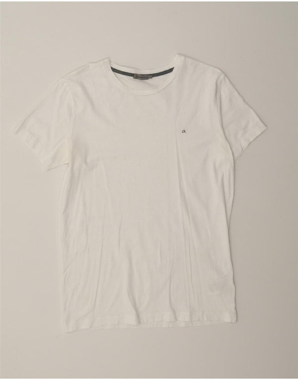 Camiseta masculina Calvin Klein Jeans grande algodão branco