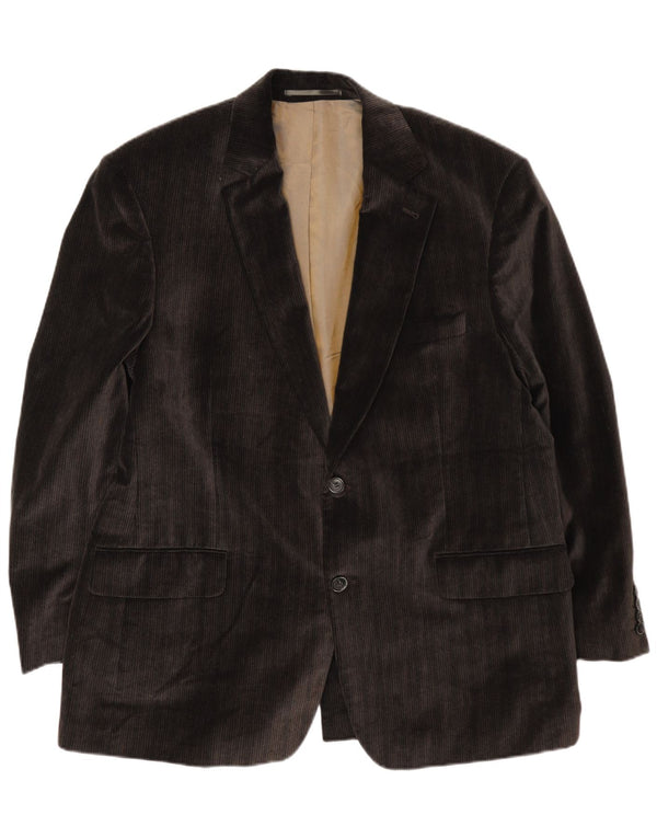 Bogart Jaqueta blazer masculina de veludo cotelê com 2 botões Reino Unido 40 grande marrom