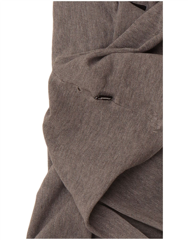 Camisa polo masculina PUMA algodão cinza médio