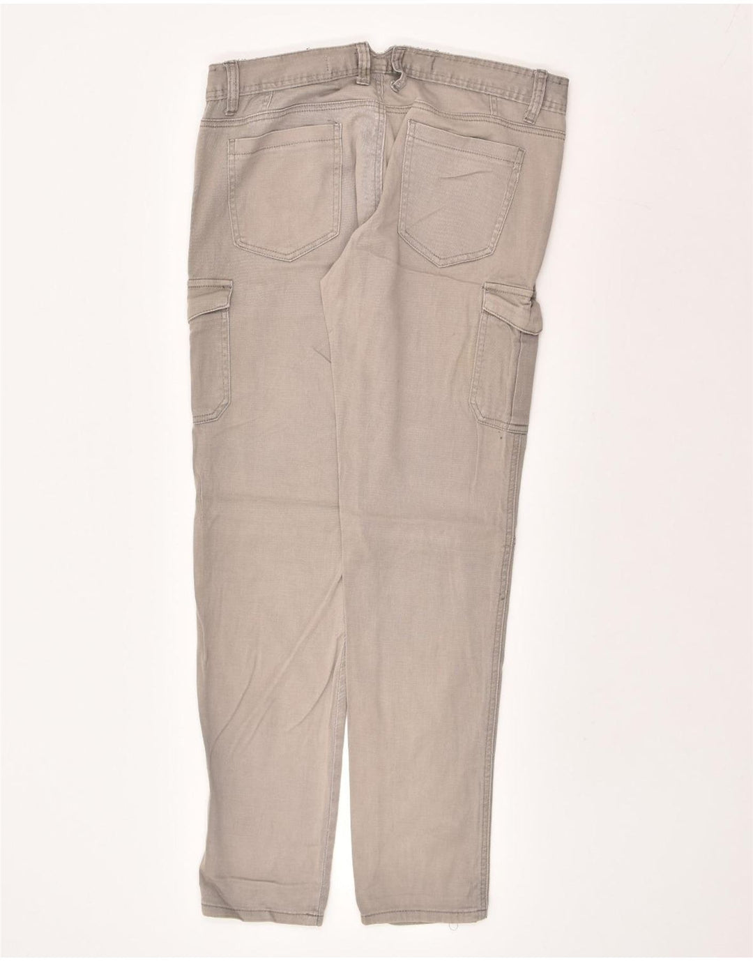 BRUGI Womens Tapered Cargo Trousers W34 L30 Grey Cotton | Vintage Brugi | Thrift | Second-Hand Brugi | Used Clothing | Messina Hembry 