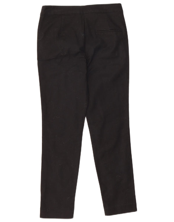 Zara Calça Chino Feminina Slim Pequena W26 L26 Algodão Preto
