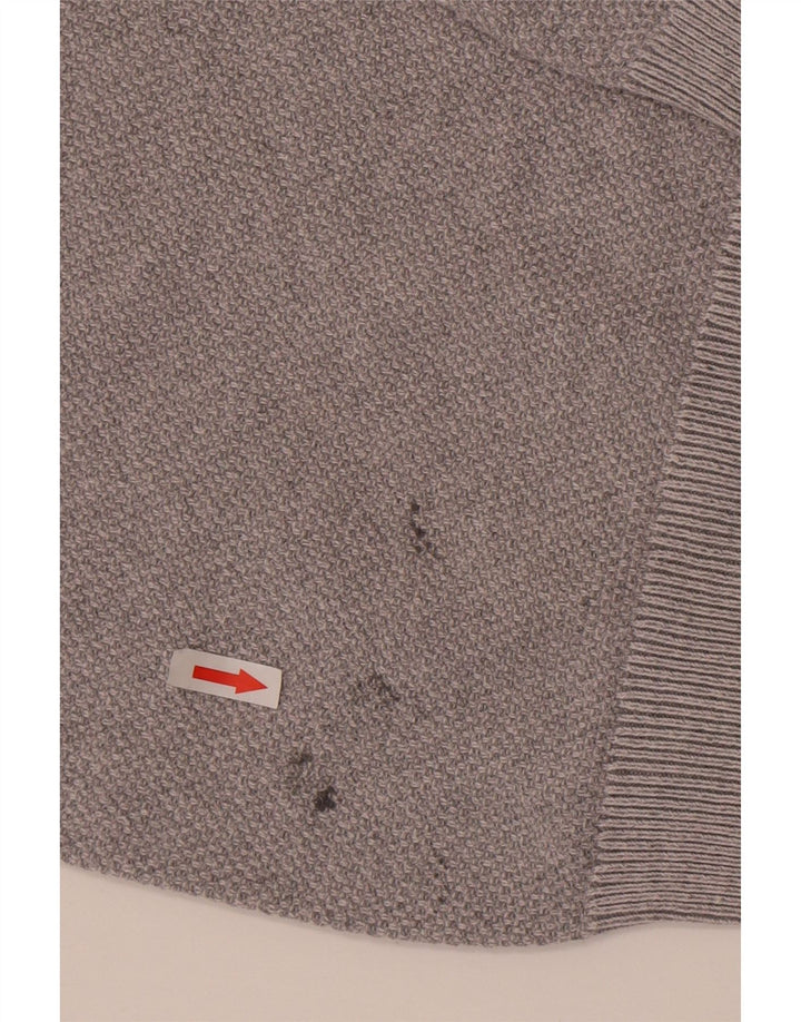 Suéter masculino Marks & Spencer com gola redonda e algodão cinza pequeno