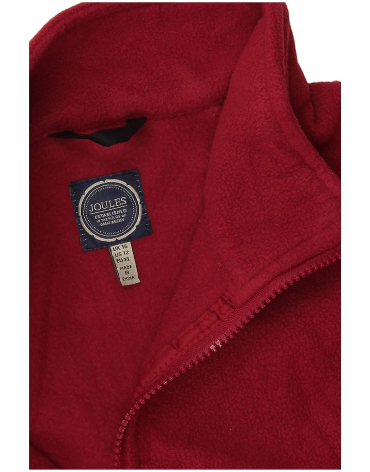 Jaqueta de lã com forro superdimensionado feminino Joules Reino Unido 16 grande poliéster rosa