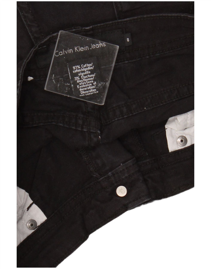 Shorts jeans feminino Calvin Klein US 8 médio W28 algodão preto