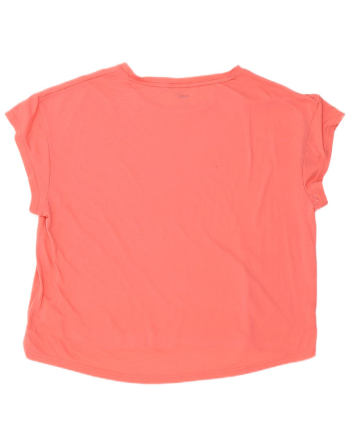 PUMA Womens Graphic T-Shirt Top UK 18 XL Pink Polyester