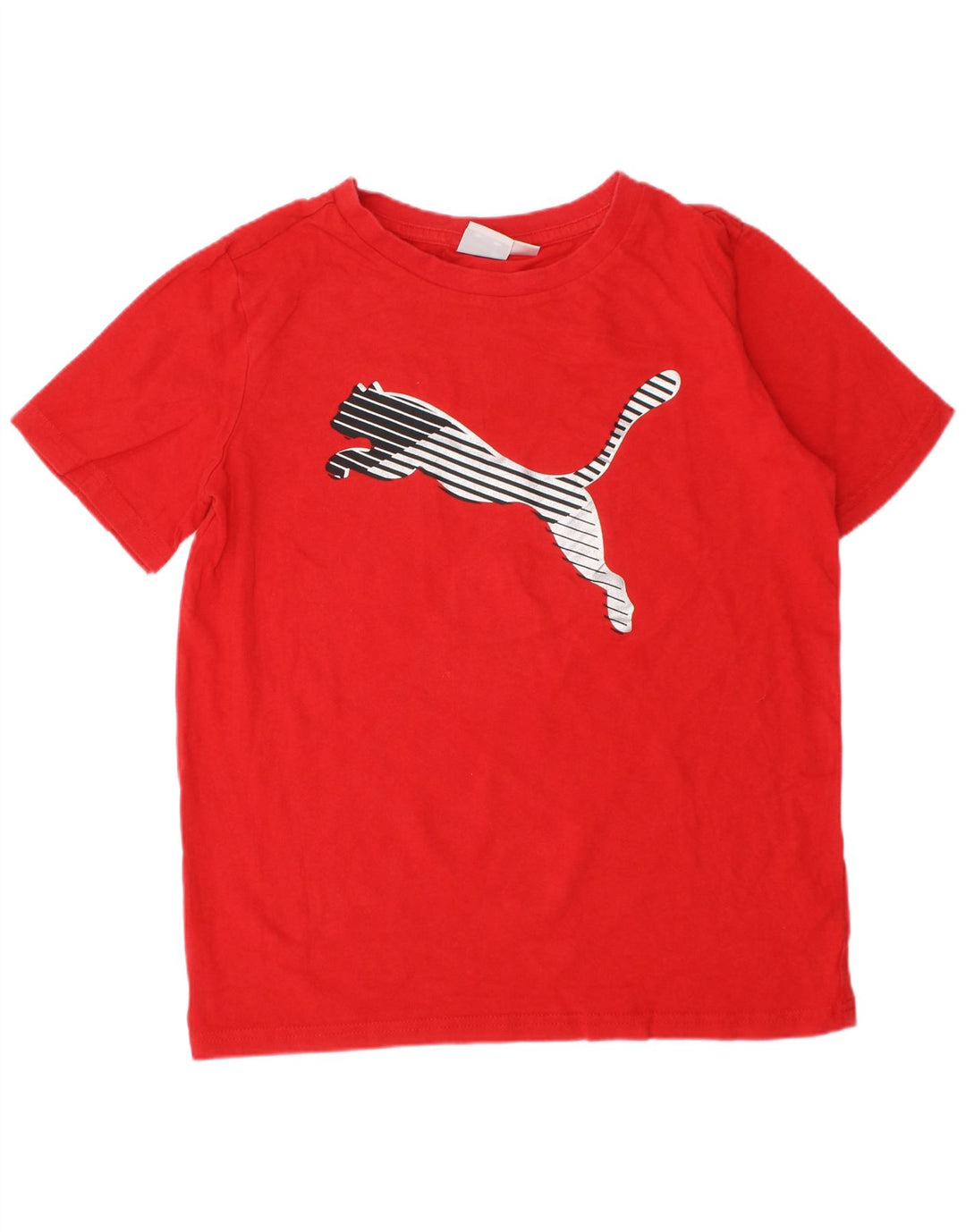 Camiseta Puma Boys Graphic Top 7-8 Anos Pequeno Algodão Vermelho