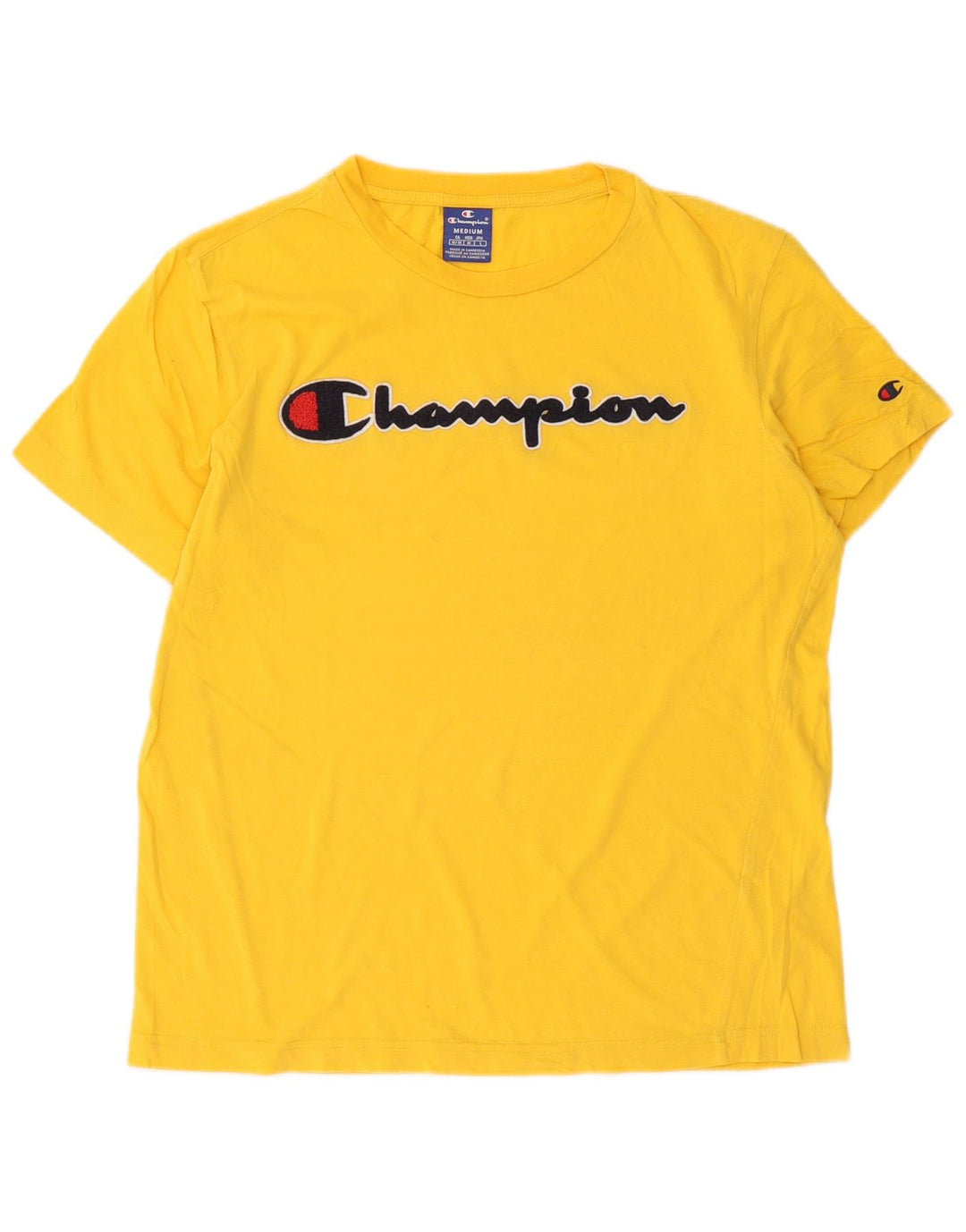 Campeão Camiseta Masculina Graphic Top Amarelo Médio
