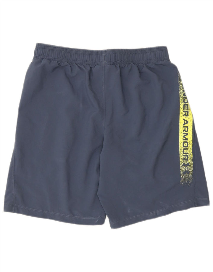 Shorts esportivos gráficos UNDER ARMOUR para meninos 11-12 anos grande azul poliéster