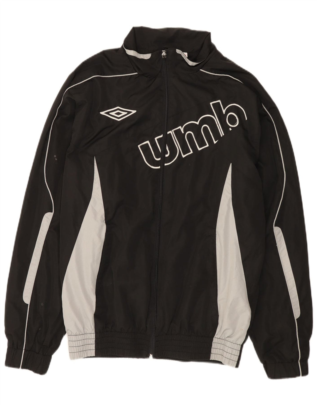 Umbro Mens Graphic Tracksuit Top Jacket XL Preto Colourblock Poliéster