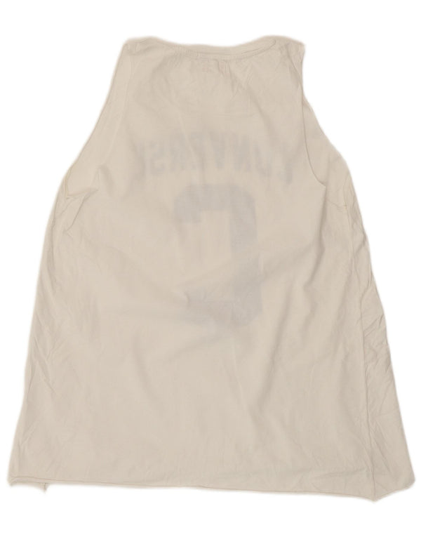 Converse Mulher Graphic Vest Top UK 14 Grande Branco