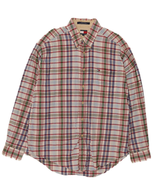 Camisa masculina Tommy Hilfiger XL algodão xadrez multicolorido