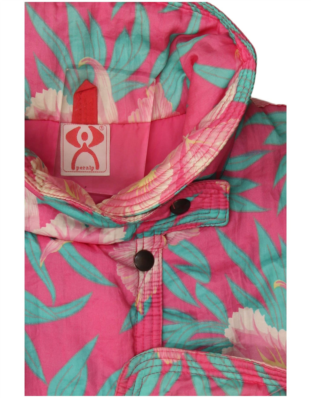 Jaqueta corta-vento feminina Peralp UK 18 XL rosa floral