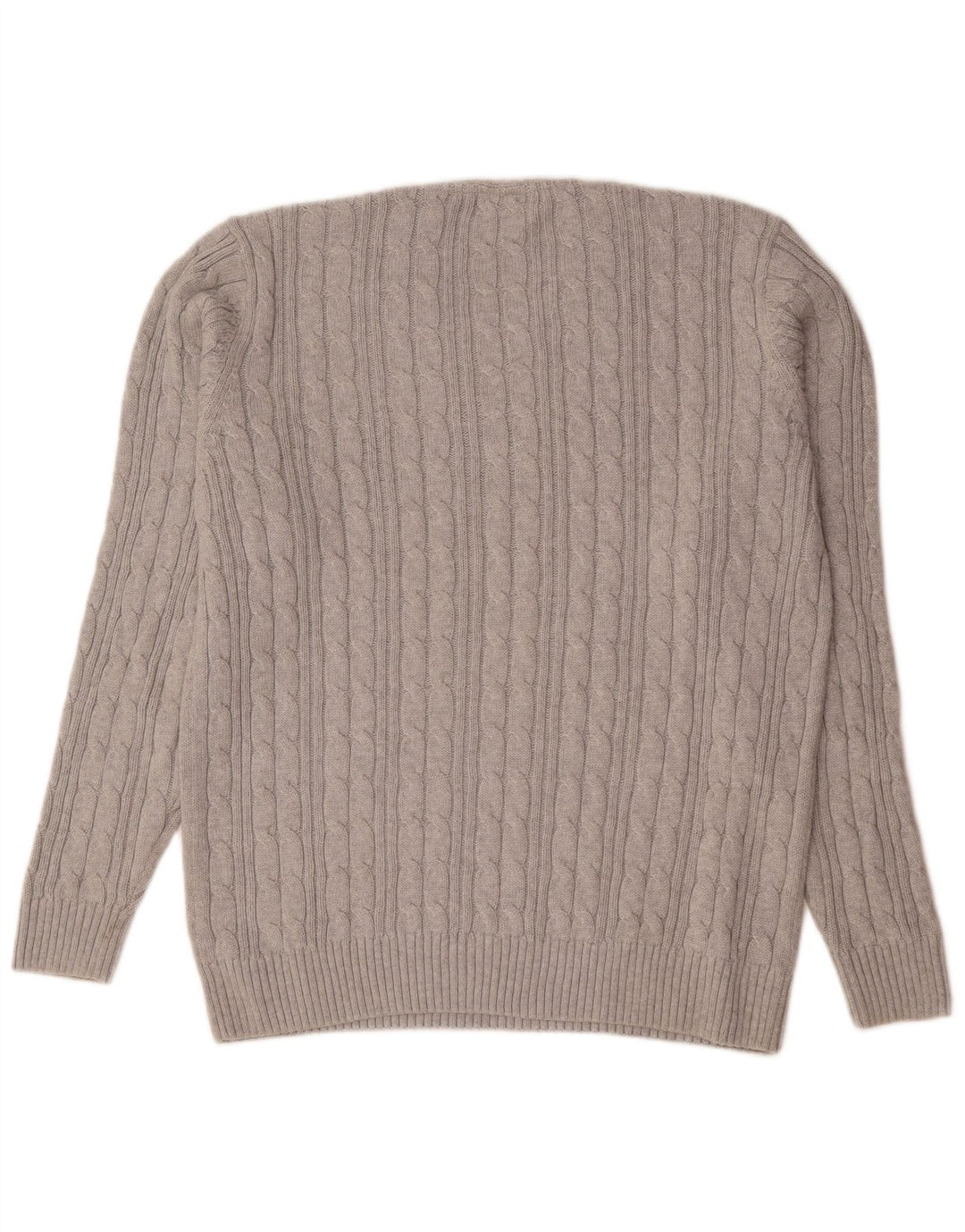 Suéter masculino Marks & Spencer com ajuste regular e gola redonda, grande algodão cinza