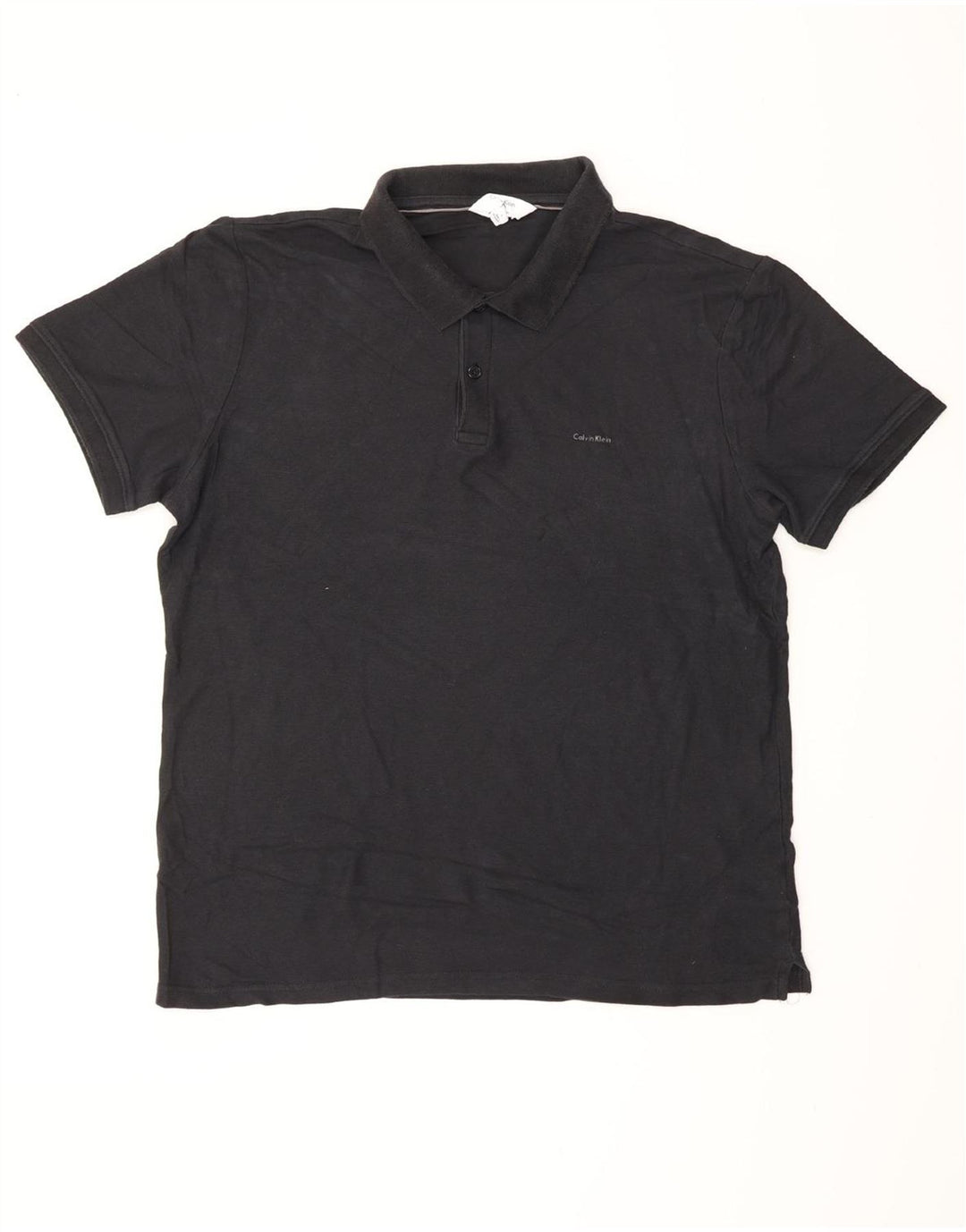 Camisa polo masculina CALVIN KLEIN Slim Fit grande algodão preto