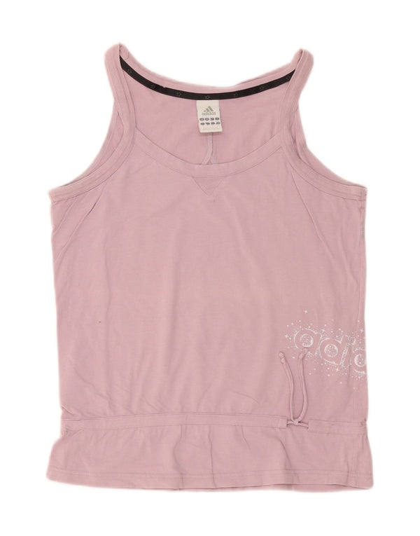 Adidas Womens Graphic Vest Top UK 18 XL Roxo Algodão