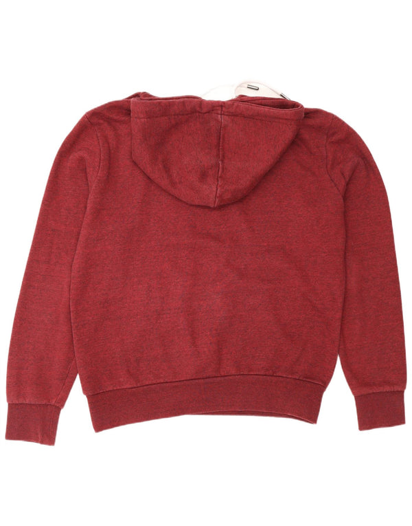 Superdry Mens Graphic Hoodie Jumper XL Algodão Borgonha