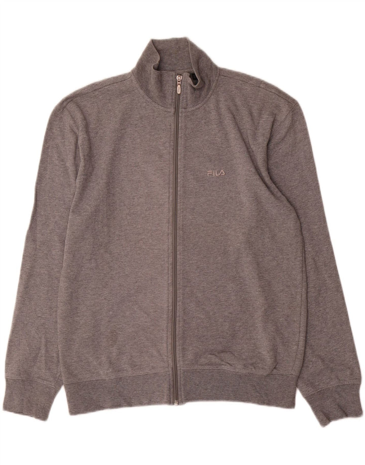Fila Mens Tracksuit Top Jacket XS Algodão Cinza